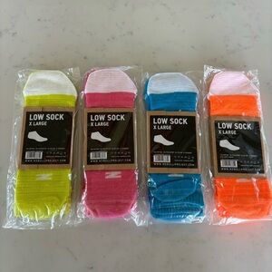 Nobull Short Socks in Neon Colors Set of 4 Size XL NIP
